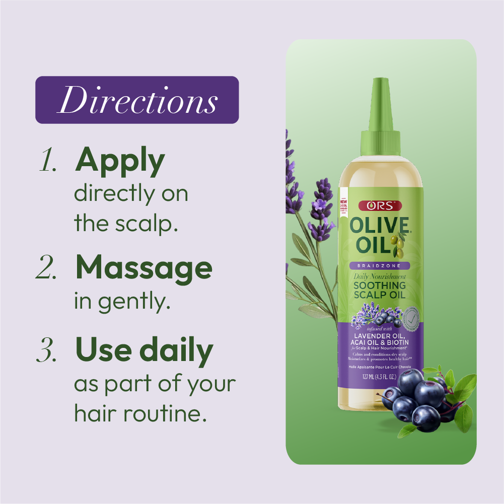 ORS Olive Oil Braidzone Soothing Scalp Oil for Scalp & Nourishment (4.3 oz)