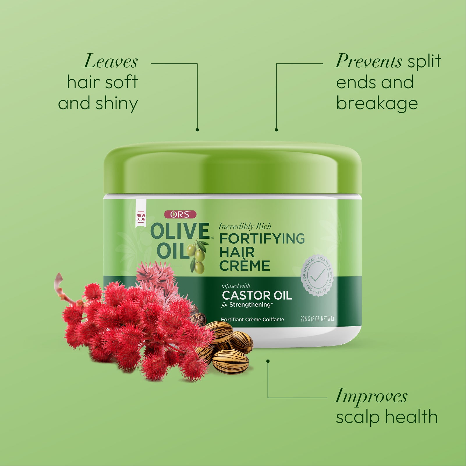 ORS Olive Oil Fortifying Creme Hair Dress for Strengthening (8.0 oz)