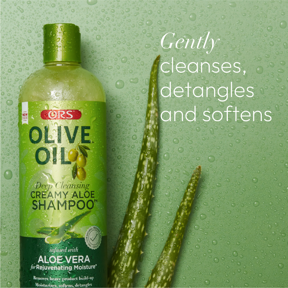 ORS Olive Oil Deep Cleansing Creamy Aloe Shampoo for Rejuvenating Moisture (12.5 oz)