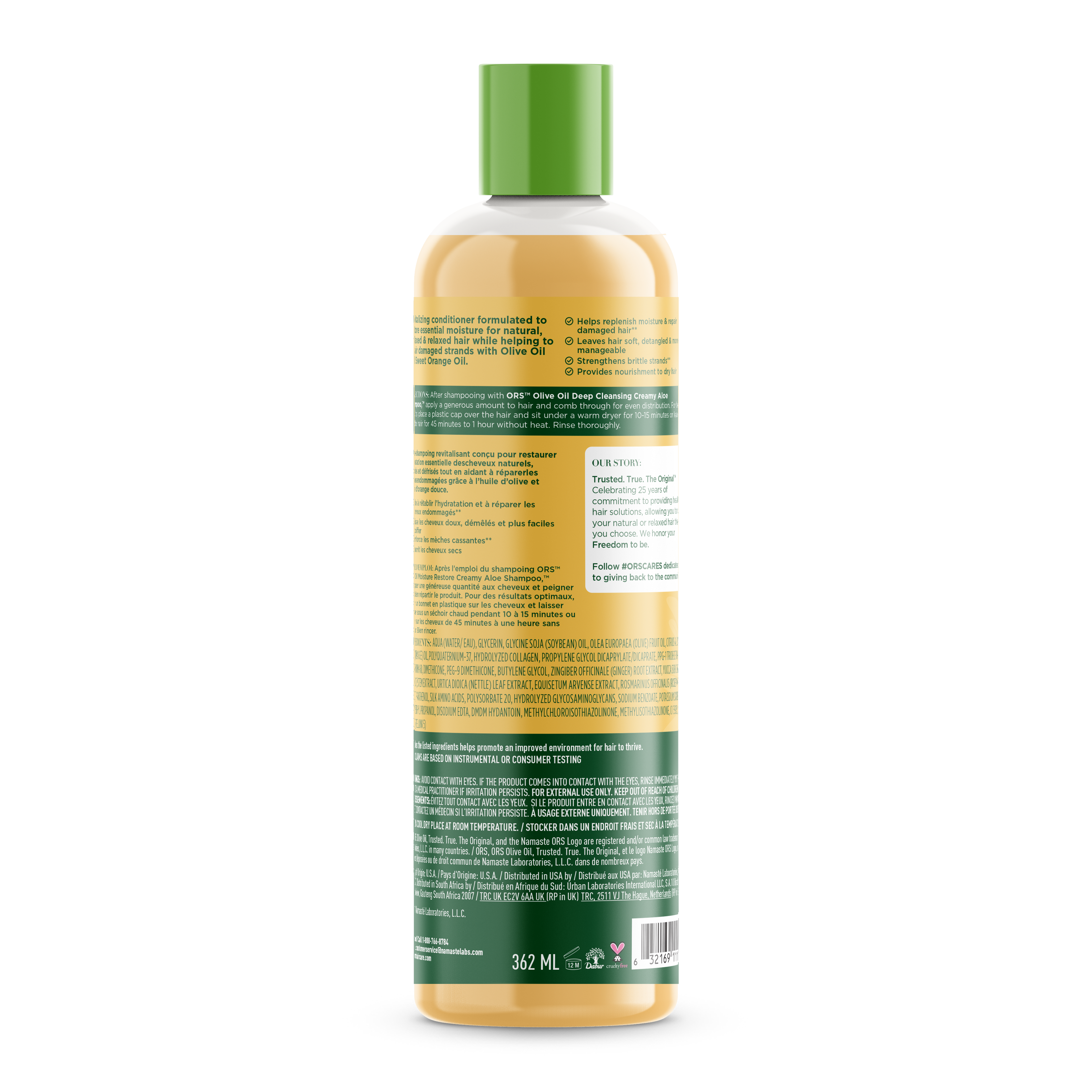 ORS Olive Oil Strengthen and Restore Replenishing Conditioner for Revitalizing Moisture (12.25 oz)