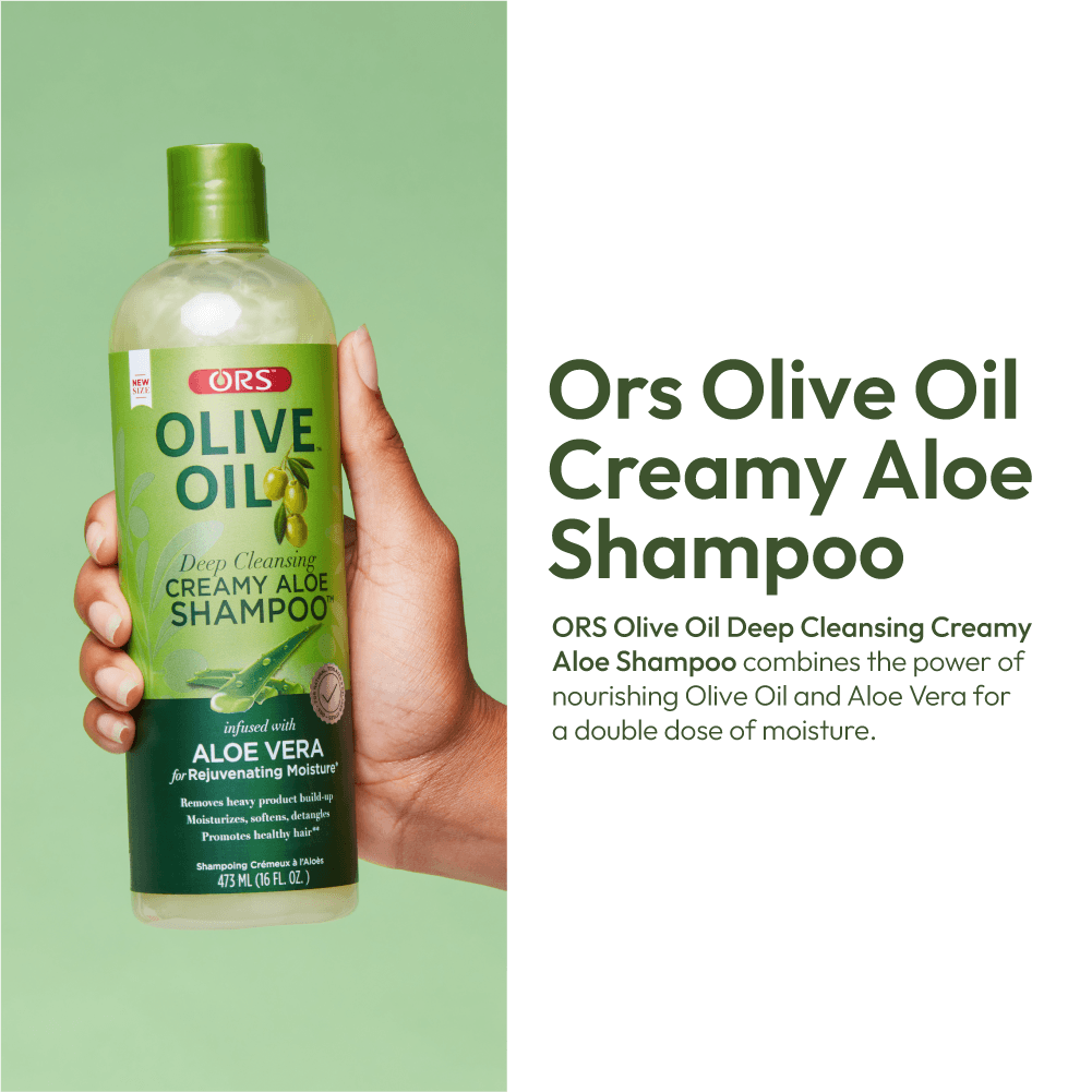 ORS Olive Oil Deep Cleansing Creamy Aloe Shampoo for Rejuvenating Moisture (16.0 oz)