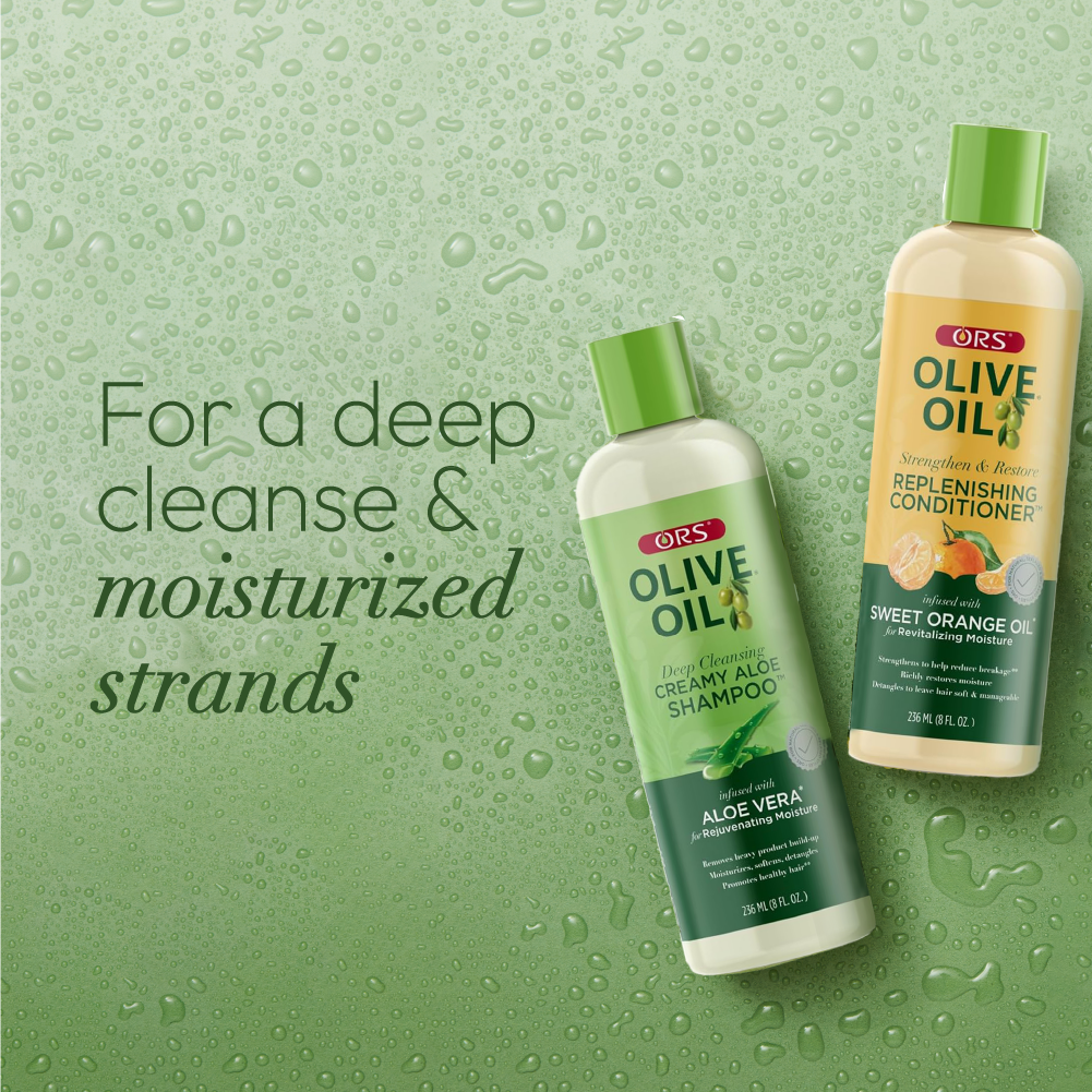 ORS Olive Oil Shampoo & Conditioner for Revitalizing Moisture (8.0 oz) 2-Piece Set