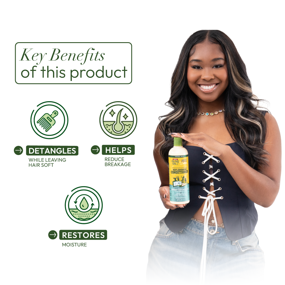 ORS Olive Oil HBCU Strengthen and Restore Replenishing Conditioner for Revitalizing Moisture (16.0 oz)