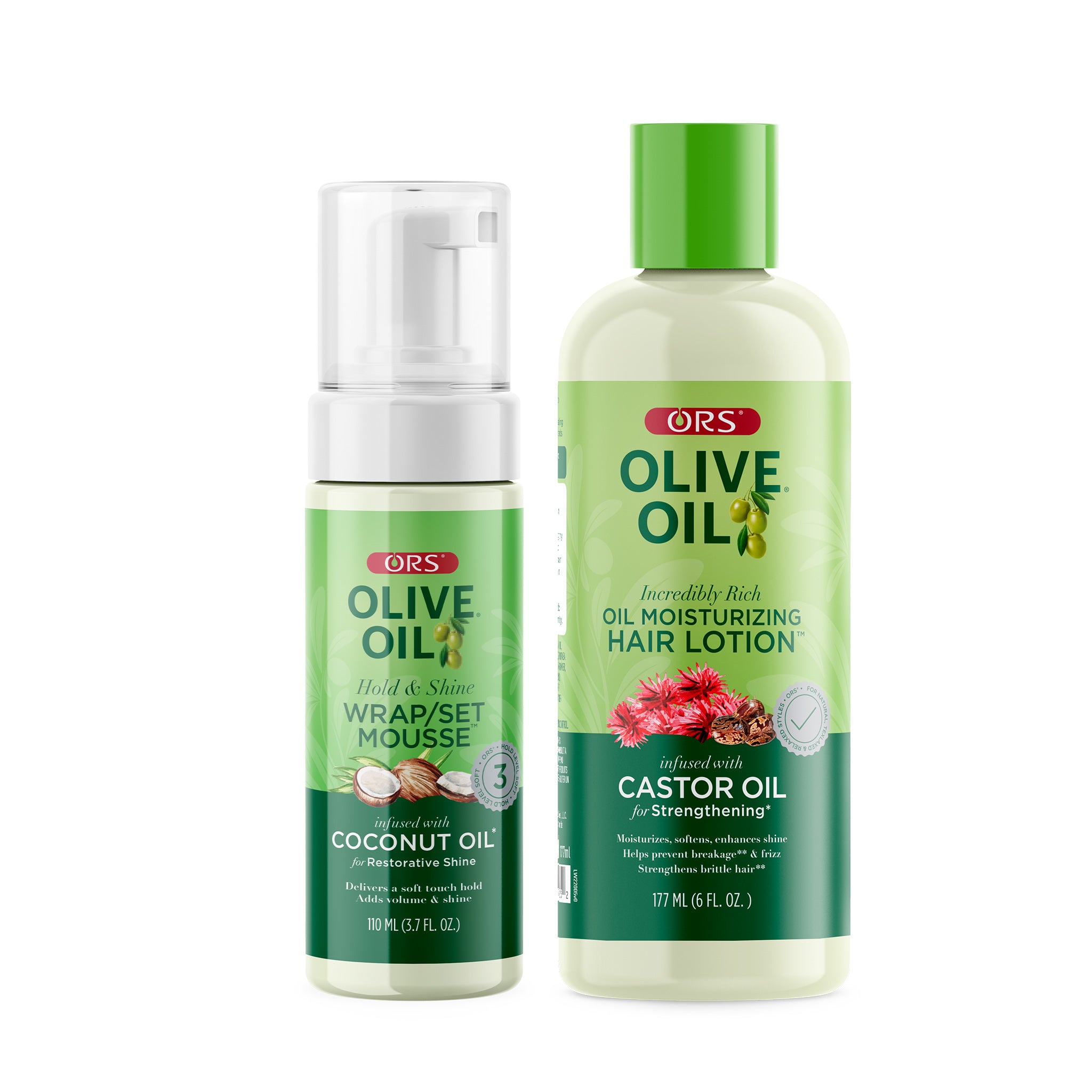 ORS Olive Oil Wrap Set Mousse & Moisturizing Hair Lotion 2-Piece