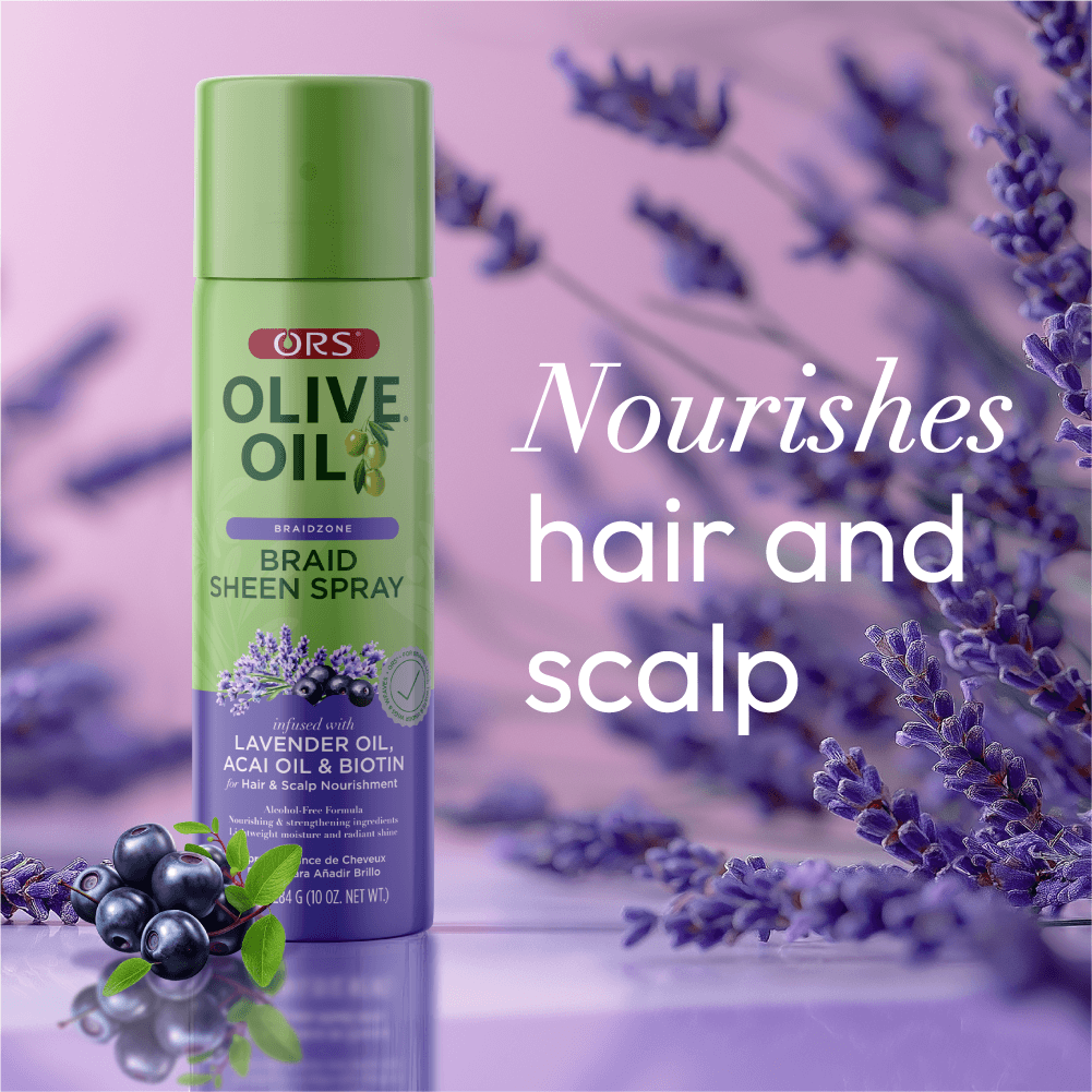 ORS Olive Oil Braidzone Braid Sheen Spray for Hair & Scalp Nourishment (10.0 OZ)