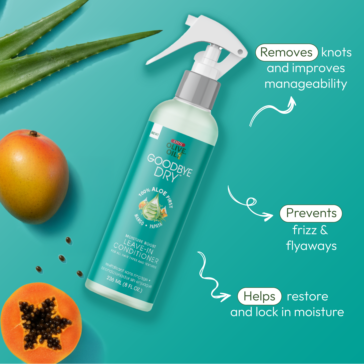 ORS Olive Oil Goodbye Dry Moisture Boost Leave-In Conditioner (8.0 oz)