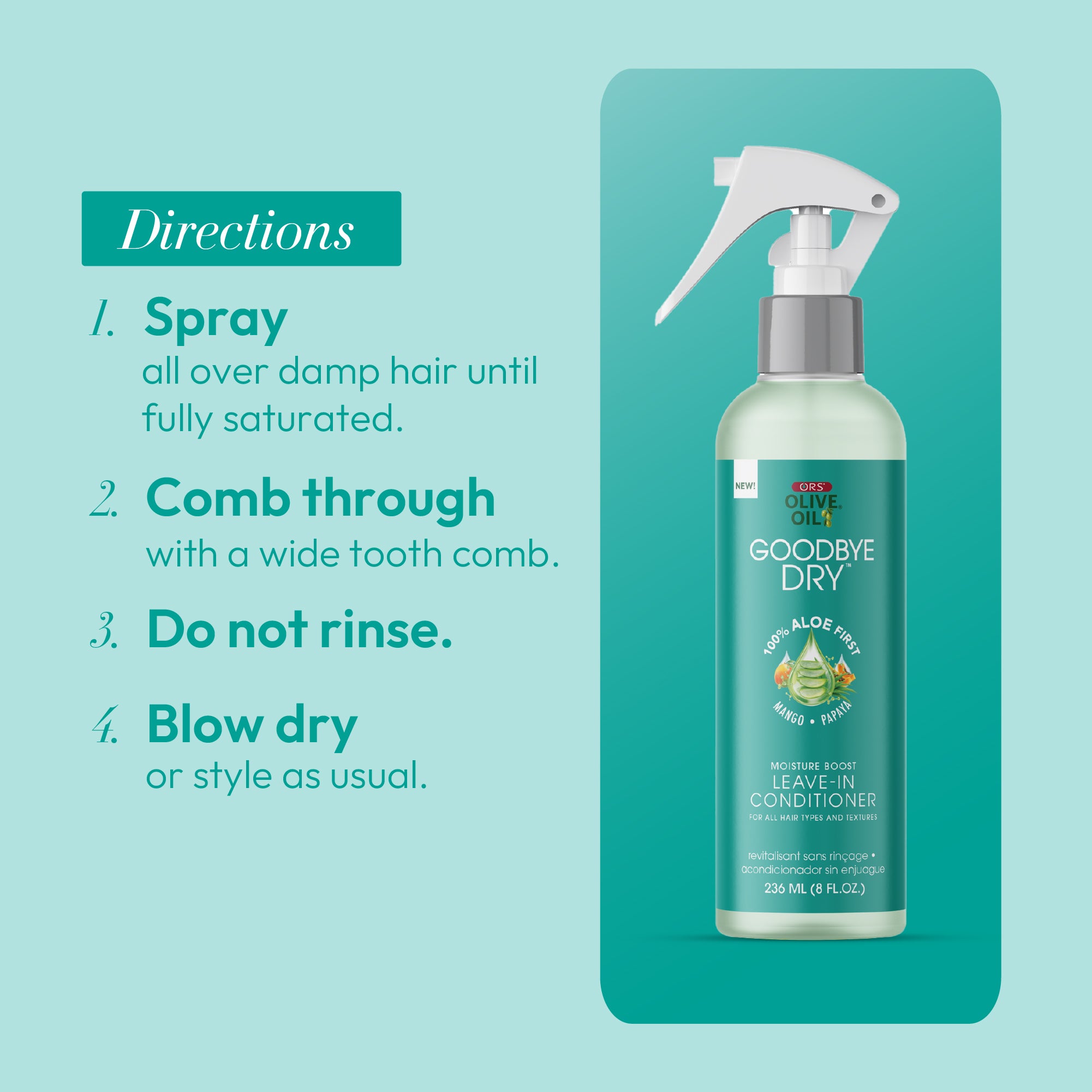 ORS Olive Oil Goodbye Dry Moisture Boost Leave-In Conditioner (8.0 oz)