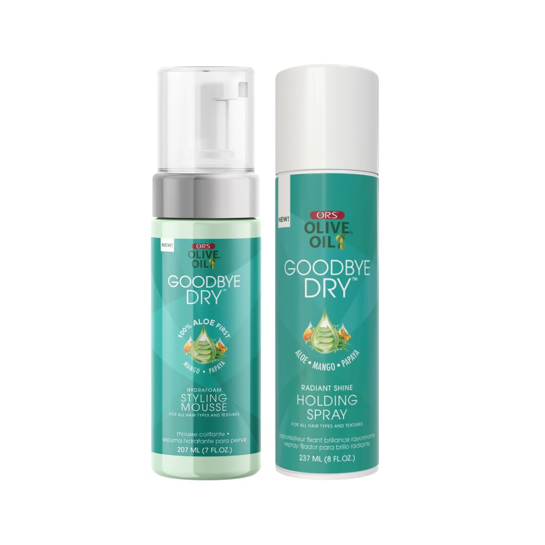 ORS Olive Oil Goodbye Dry Styling Mousse & Holding Spray 2-Piece Set