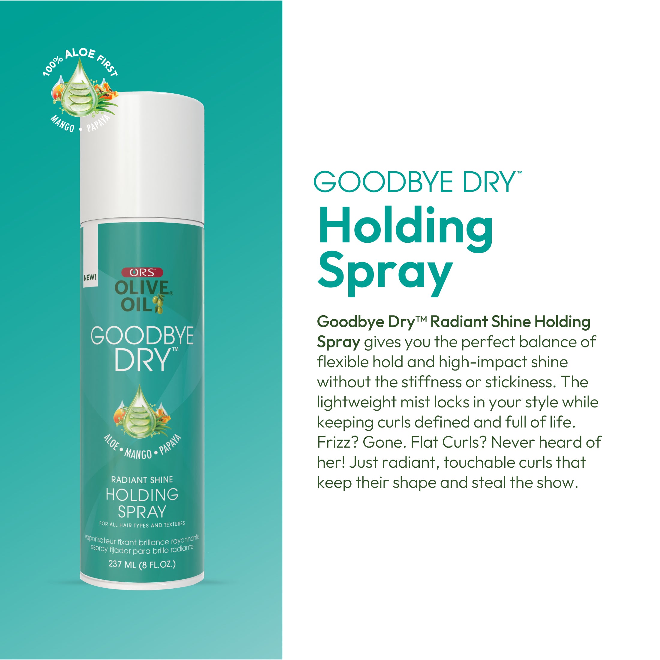 ORS Olive Oil Goodbye Dry Radiant Shine Holding Spray (8.0 oz)