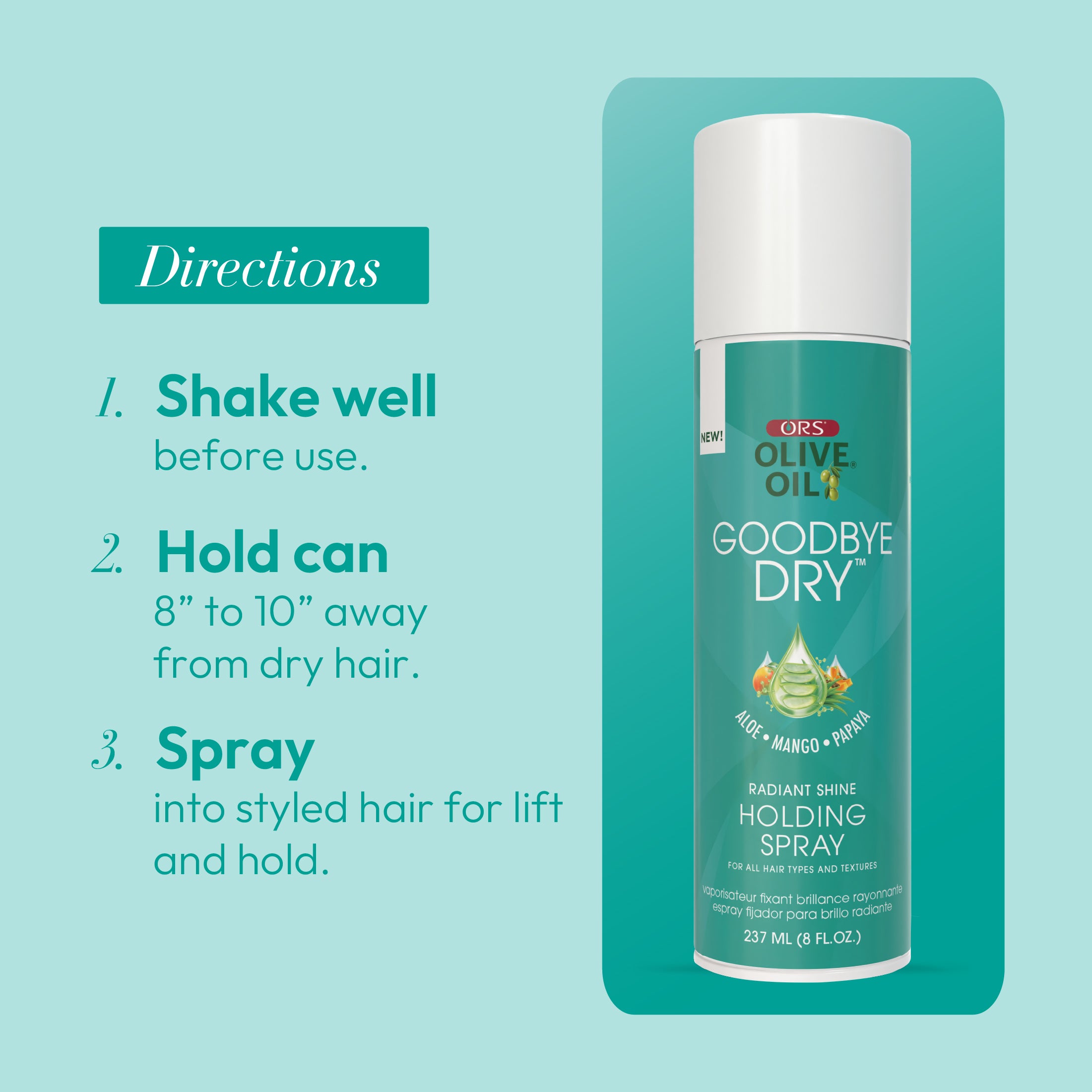 ORS Olive Oil Goodbye Dry Holding Spray & Edge Control 2-Piece Set