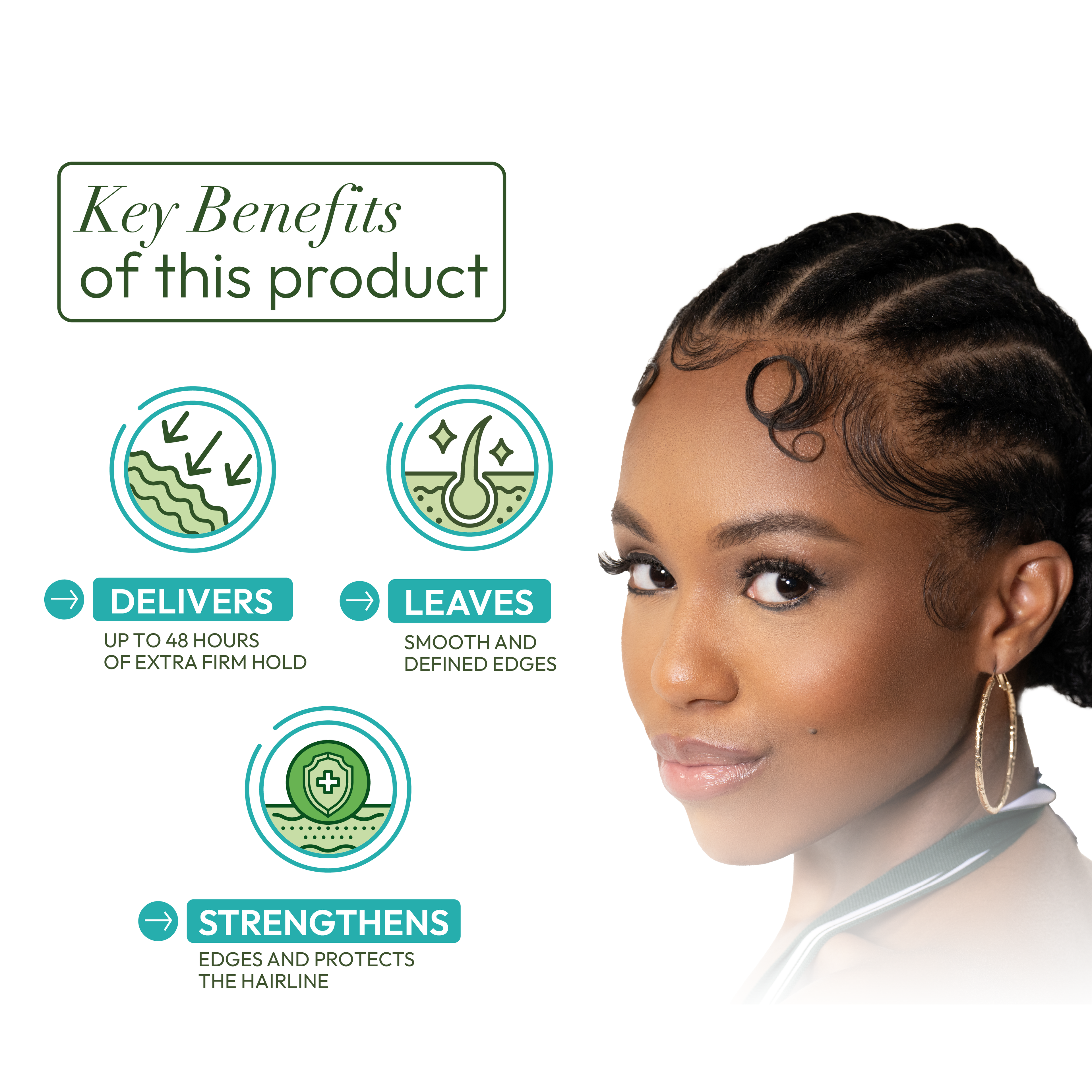 ORS Olive Oil HBCU Edge Control Hair Gel Extra Firm Hold (2.2 oz)