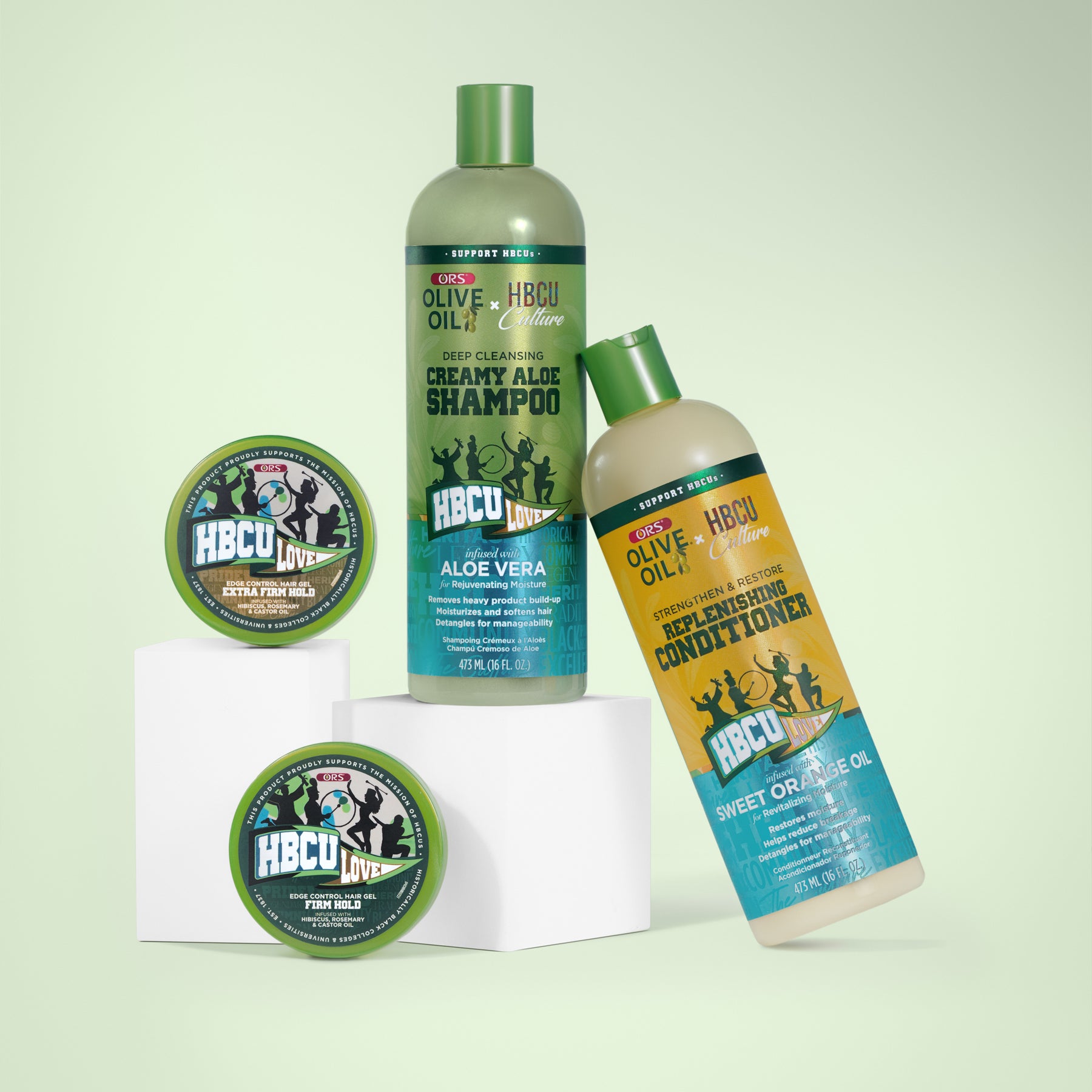 ORS Olive Oil HBCU Deep Cleansing Creamy Aloe Shampoo for Rejuvenating Moisture (16.0 oz)