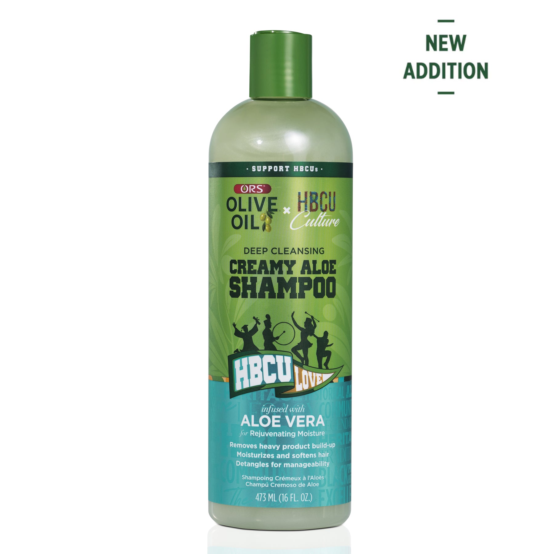 ORS Olive Oil HBCU Deep Cleansing Creamy Aloe Shampoo for Rejuvenating Moisture (16.0 oz)