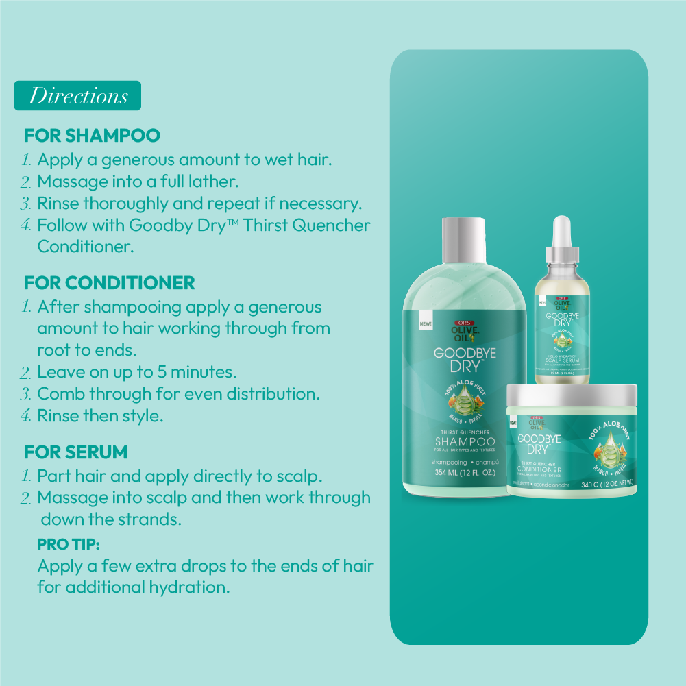 ORS Olive Oil Goodbye Dry Shampoo, Conditioner & Scalp Serum - Bundle