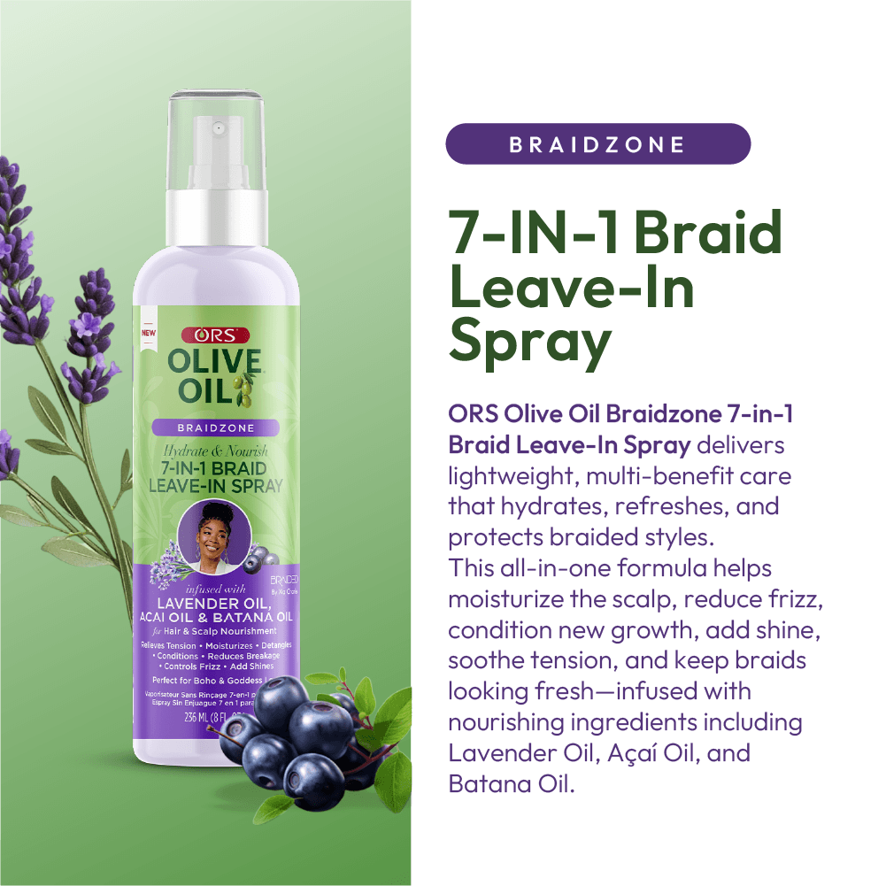ORS Olive Oil Braidzone 7-In-1 Braid Leave In Spray (8.0 OZ)