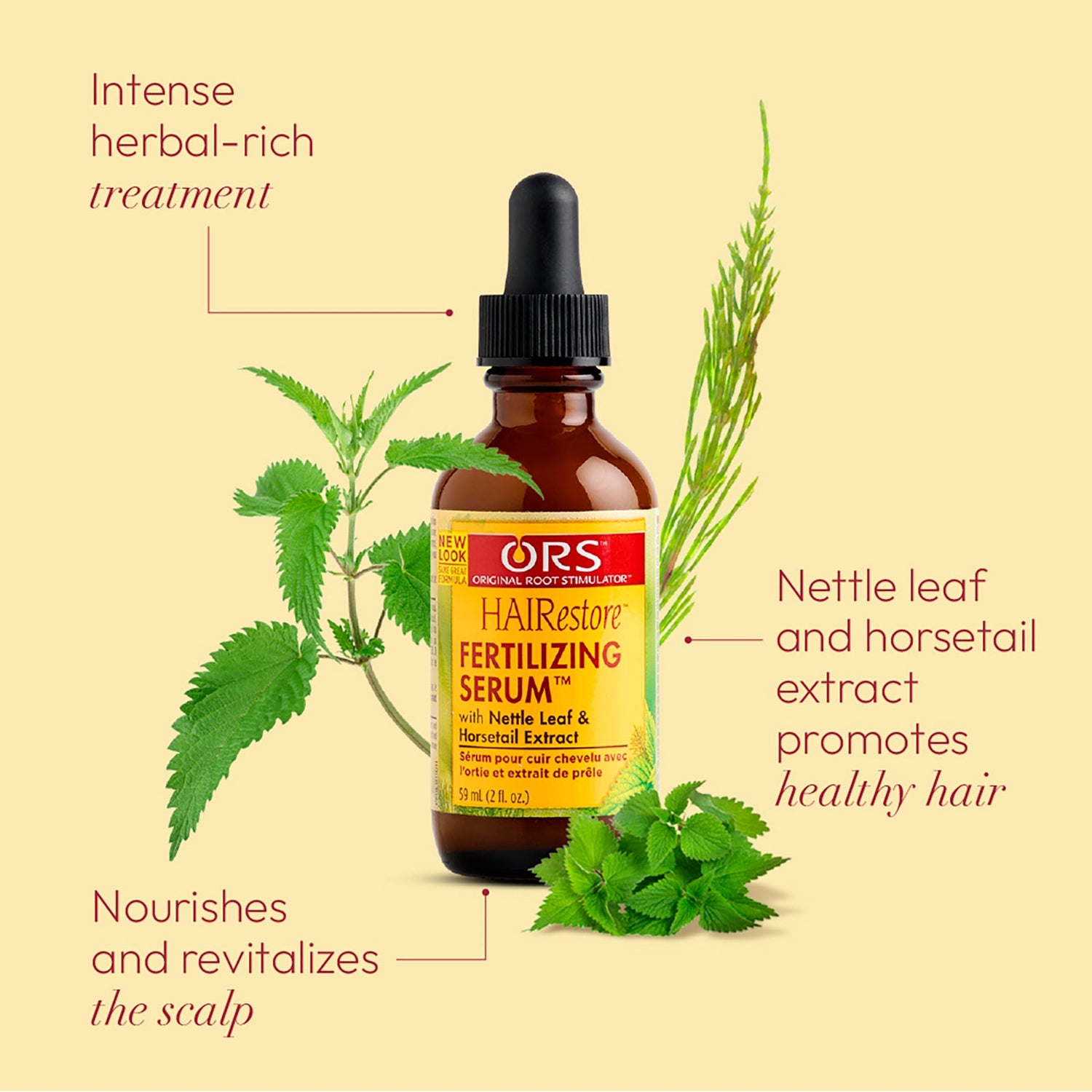 hair plant fertilizer Hair Growth Serum with Nettle Leaf and Horsetail Extract