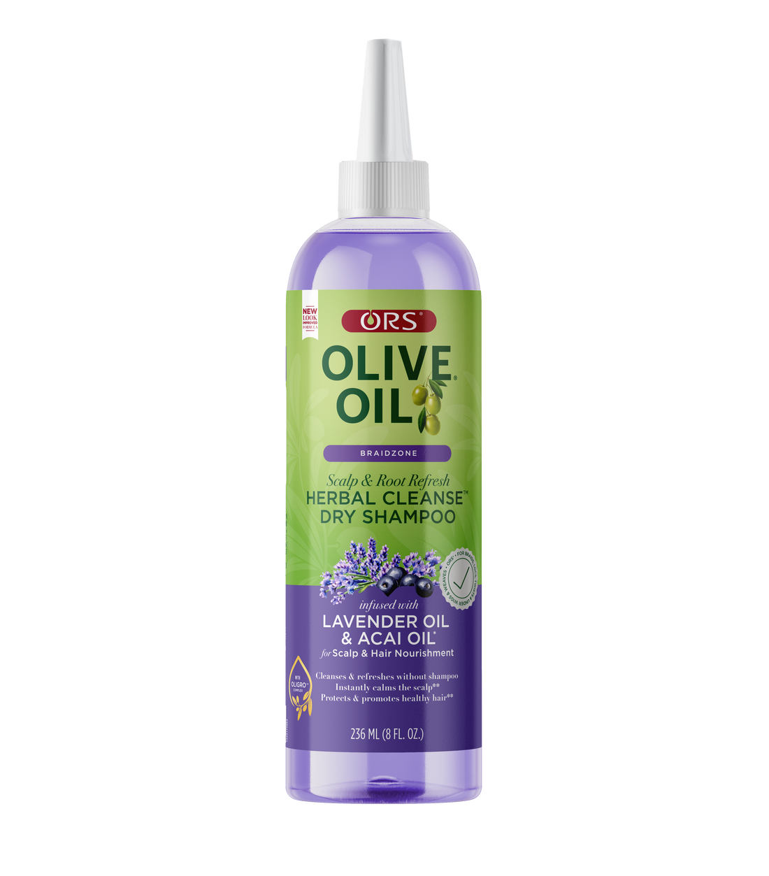 ORS Olive Oil Braidzone Herbal Cleanse Dry Shampoo for Scalp &amp; Hair Nourishment (8.0 oz)