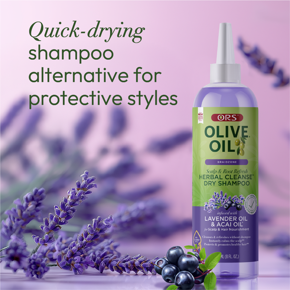 ORS Olive Oil Braidzone Herbal Cleanse Dry Shampoo for Scalp &amp; Hair Nourishment (8.0 oz)