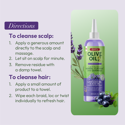ORS Olive Oil Braidzone Herbal Cleanse Dry Shampoo for Scalp &amp; Hair Nourishment (8.0 oz)