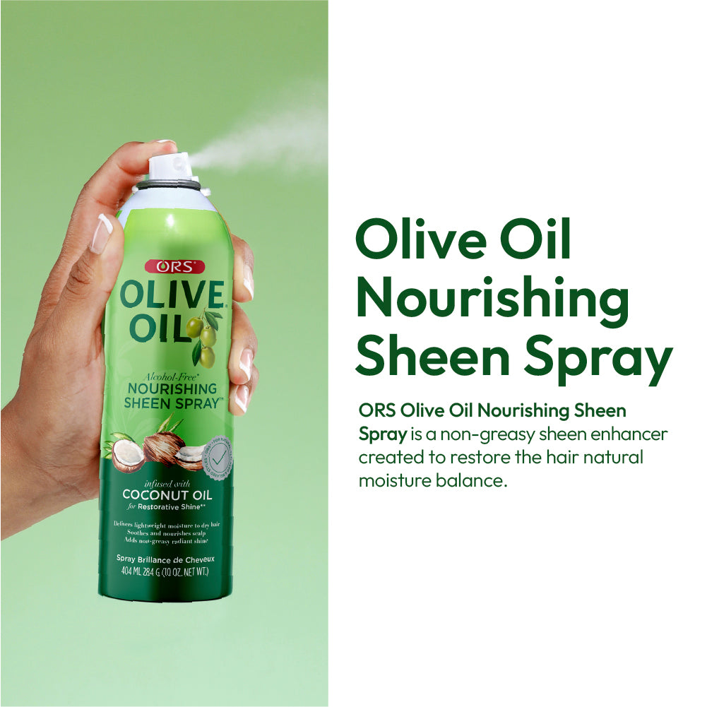 ORS Olive Oil Nourishing Sheen Spray for Restorative Shine (10 oz)