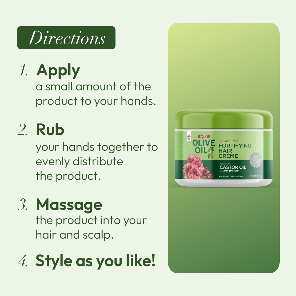 ORS Olive Oil Fortifying Creme Hair Dress for Strengthening (8.0 oz)