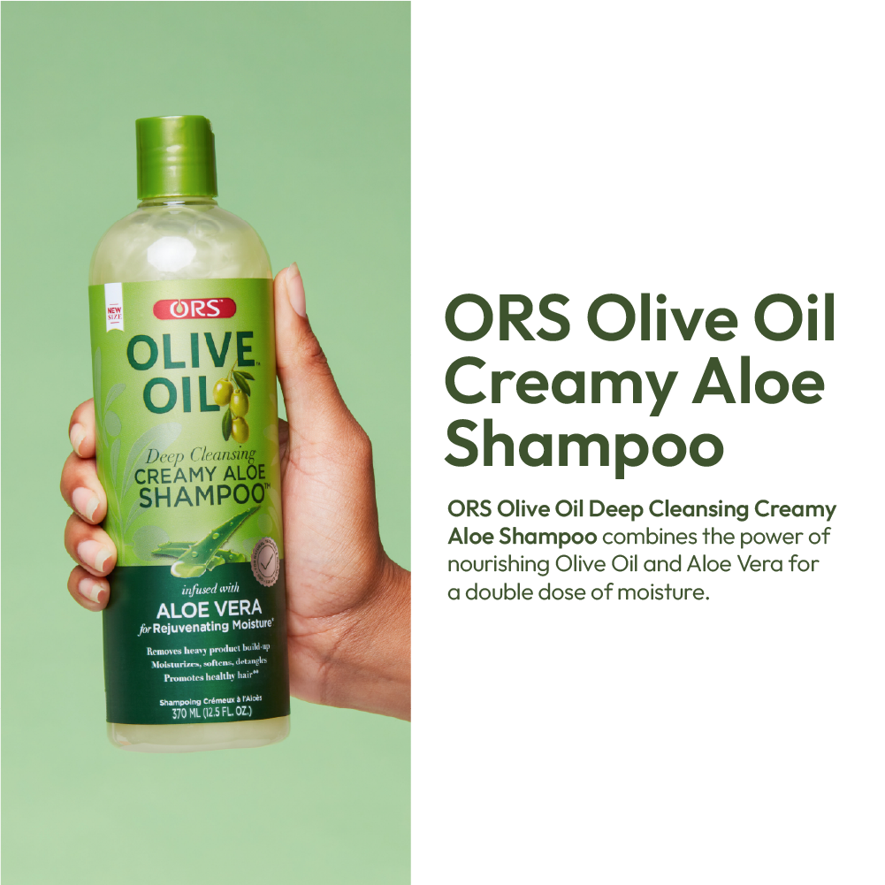 aloe vera shampoo amazon ORS Olive Oil Deep Cleansing Creamy Aloe Shampoo for Rejuvenating Moisture (12.5 oz)