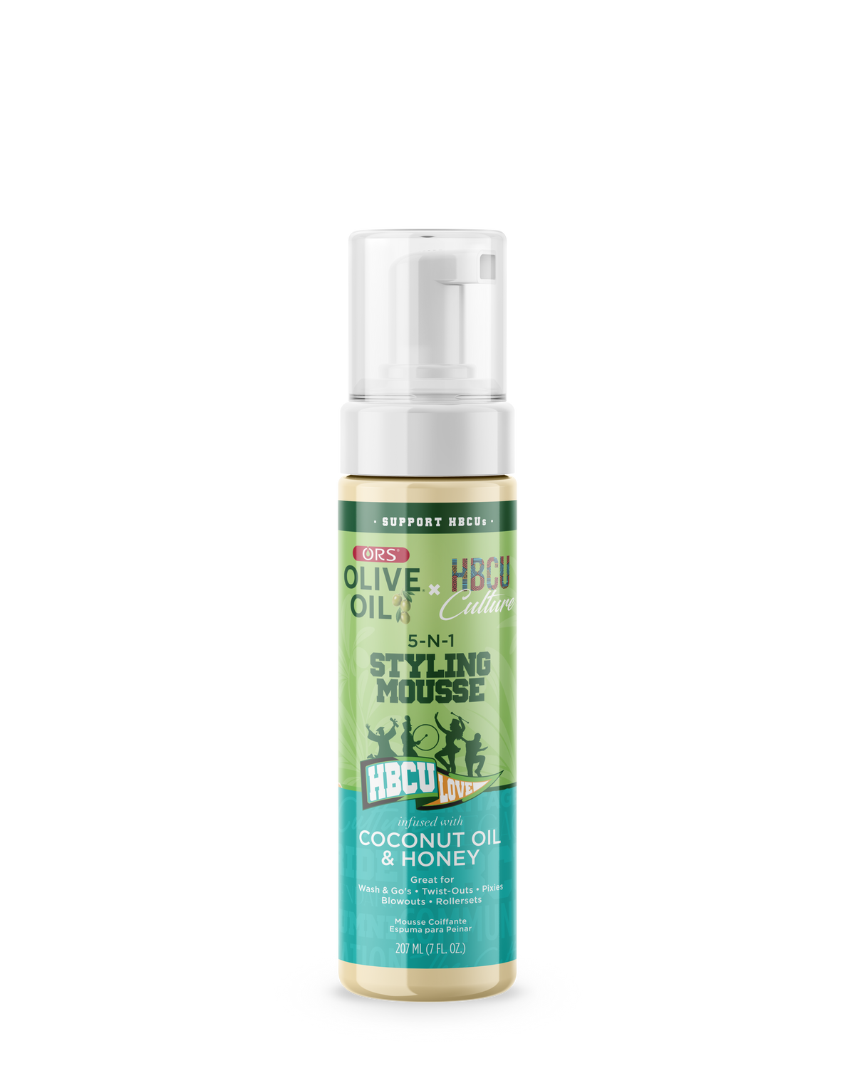 ORS Olive Oil HBCU 5-N-1 Styling Mousse with Coconut Oil &amp; Honey (7.0 oz)