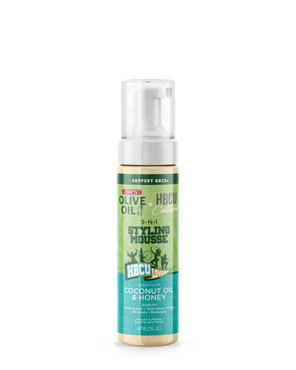 ORS Olive Oil HBCU 5-N-1 Styling Mousse with Coconut Oil &amp; Honey (7.0 oz)