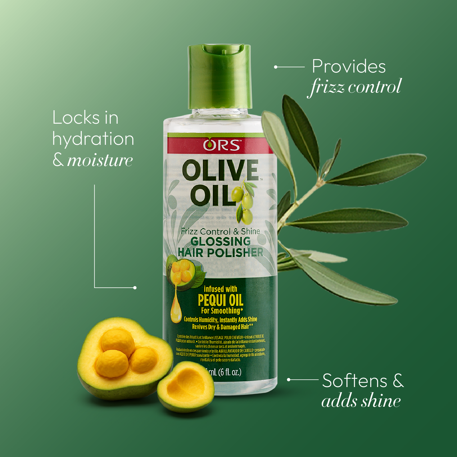 ORS Olive Oil Glossing Hair Polisher for Smoothing (6 oz)