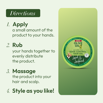 ORS Olive Oil Edge Control Hair Gel for Strengthening (2.2 oz)