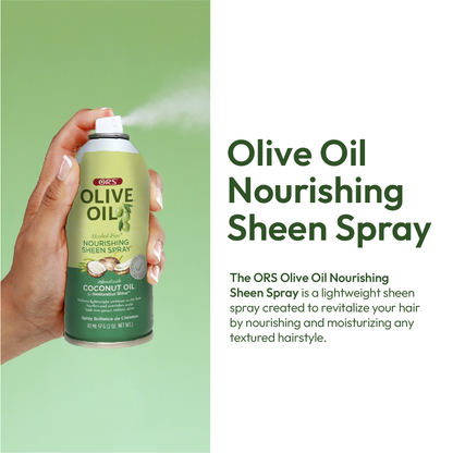 ORS Olive Oil Nourishing Sheen Spray for Restorative Shine (2.0 oz)