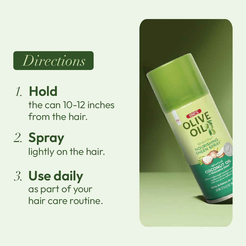 ORS Olive Oil Nourishing Sheen Spray for Restorative Shine (2.0 oz)