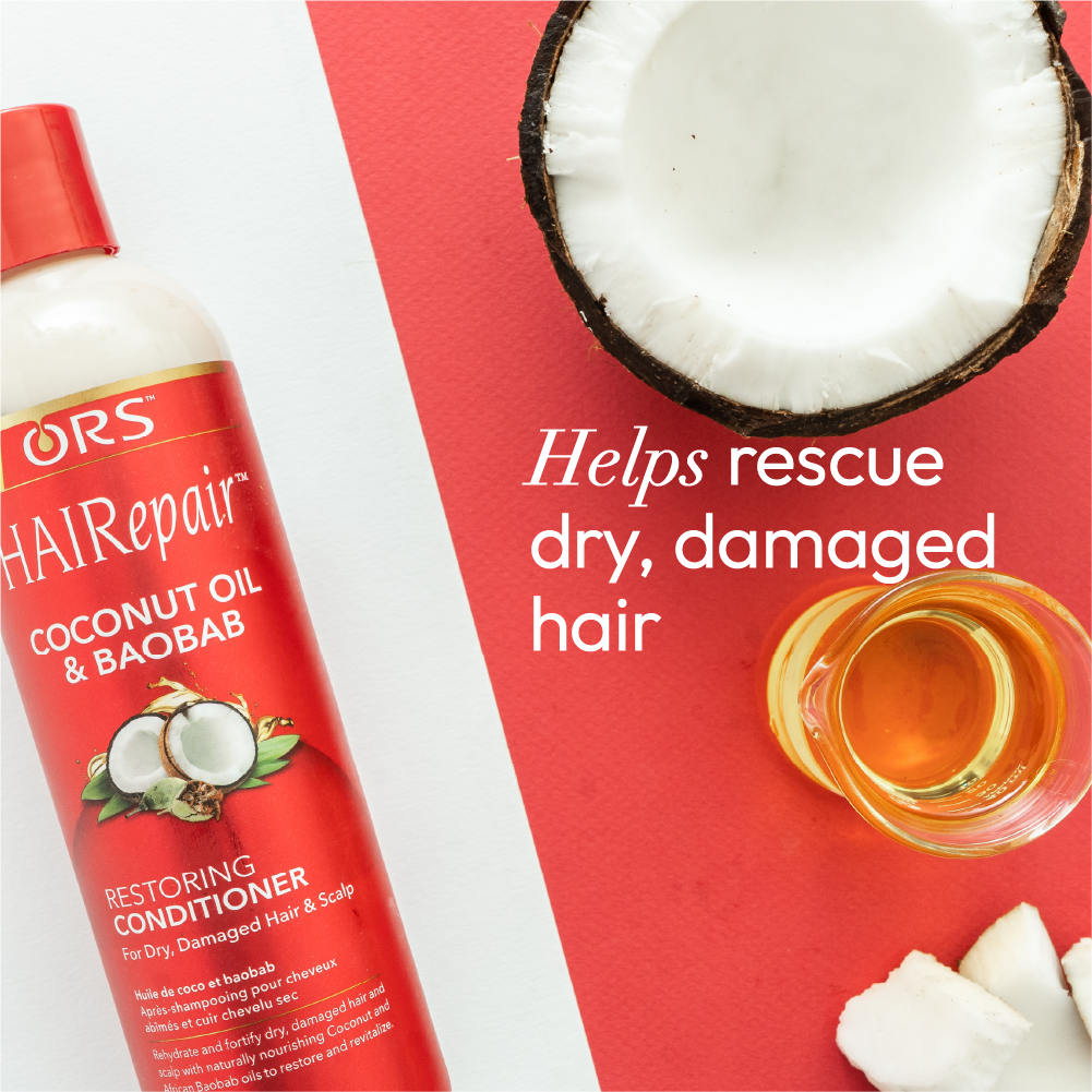 ORS HAIRepair Coconut Oil and Baobab Restoring Conditioner for Dry, Damage Hair &amp; Scalp (12.5 oz)
