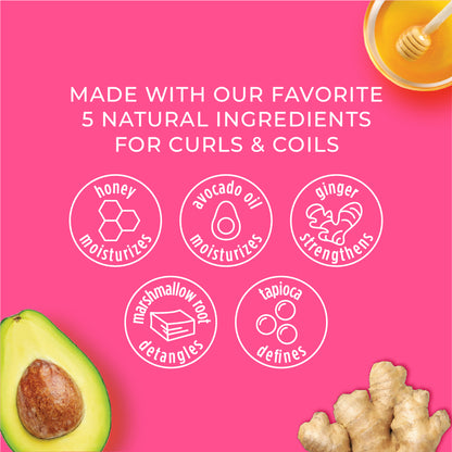 Curlshow Wash-n-Show Curl Mousse with Honey, Avocado Oil &amp; Ginger (7.0 oz)