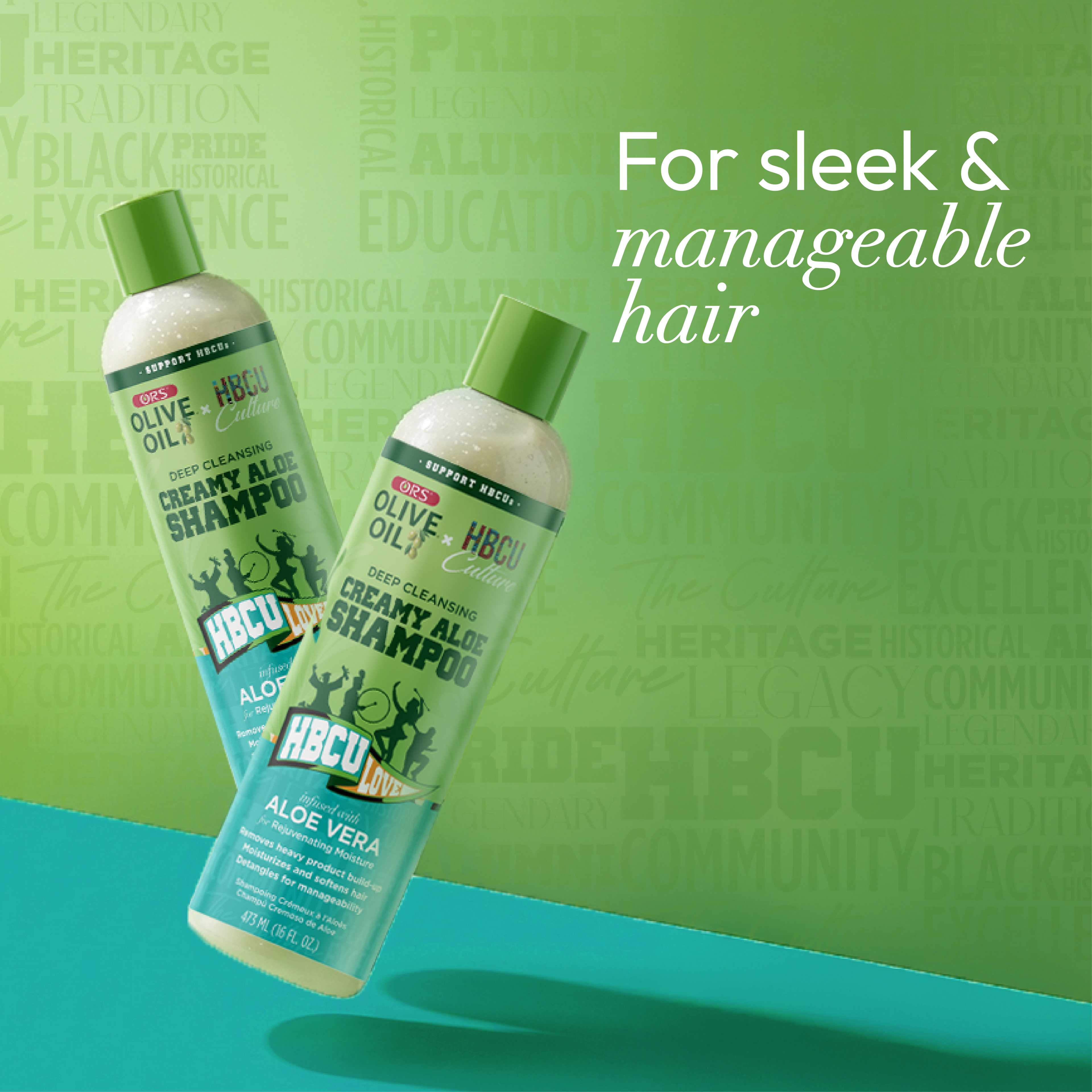 ORS Olive Oil HBCU Deep Cleansing Creamy Aloe Shampoo for Rejuvenating Moisture (16.0 oz)