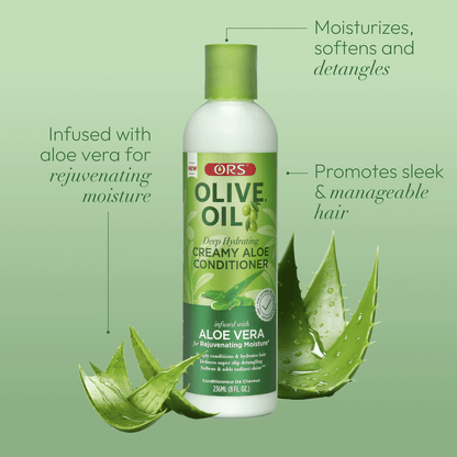 ORS Olive Oil Creamy Aloe Shampoo &amp; Conditioner (8.0 oz) Bundle