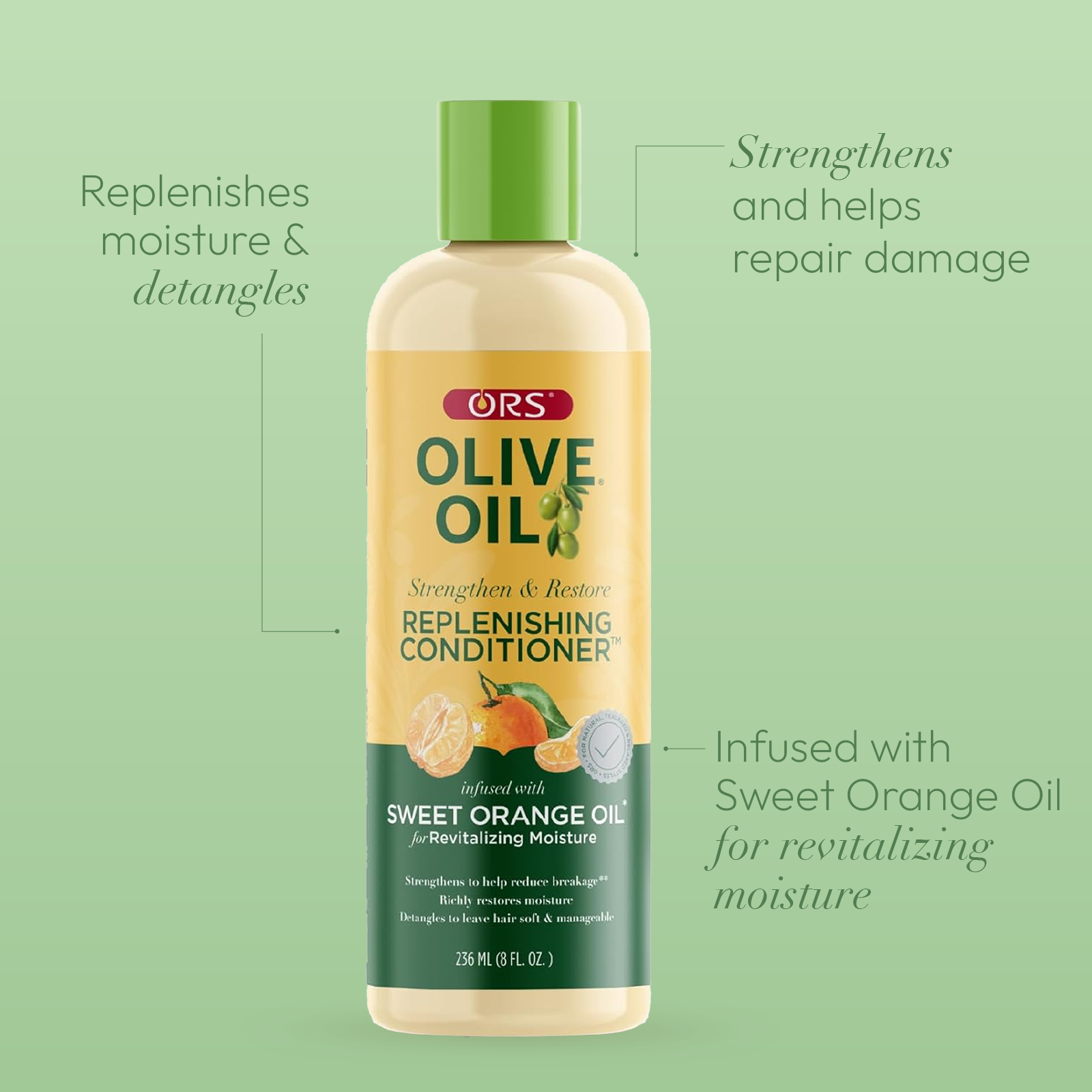 ORS Olive Oil Replenishing Conditioner for Revitalizing Moisture (8.0 oz) 2-Pack