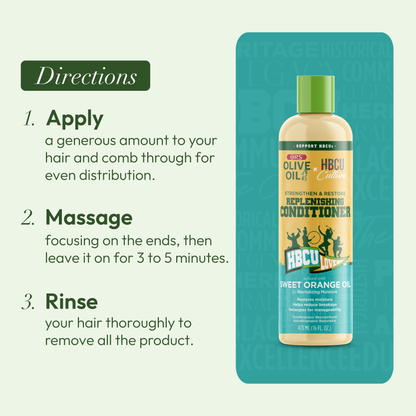 ORS Olive Oil HBCU Strengthen and Restore Replenishing Conditioner for Revitalizing Moisture (16.0 oz)