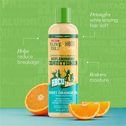 ORS Olive Oil HBCU Strengthen and Restore Replenishing Conditioner for Revitalizing Moisture (16.0 oz)