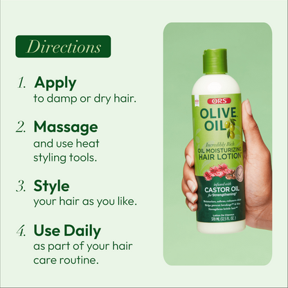 ORS Olive Oil Moisturizing Hair Lotion for Strengthening (12.5 oz)