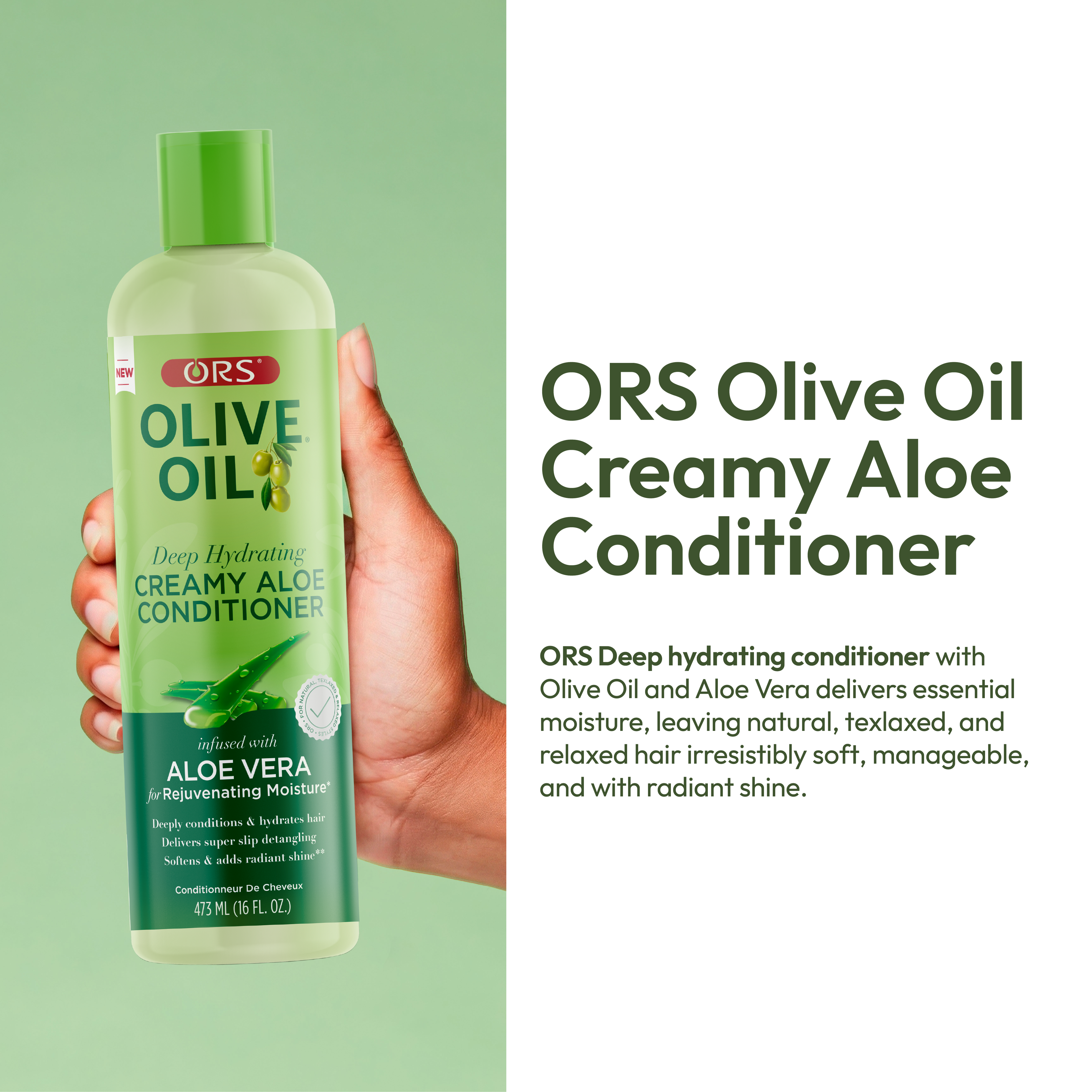 ORS Olive Oil Deep Hydrating Creamy Aloe Conditioner for Rejuvenating Moisture (16.0 oz)