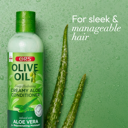 ORS Olive Oil Deep Hydrating Creamy Aloe Conditioner for Rejuvenating Moisture (16.0 oz)