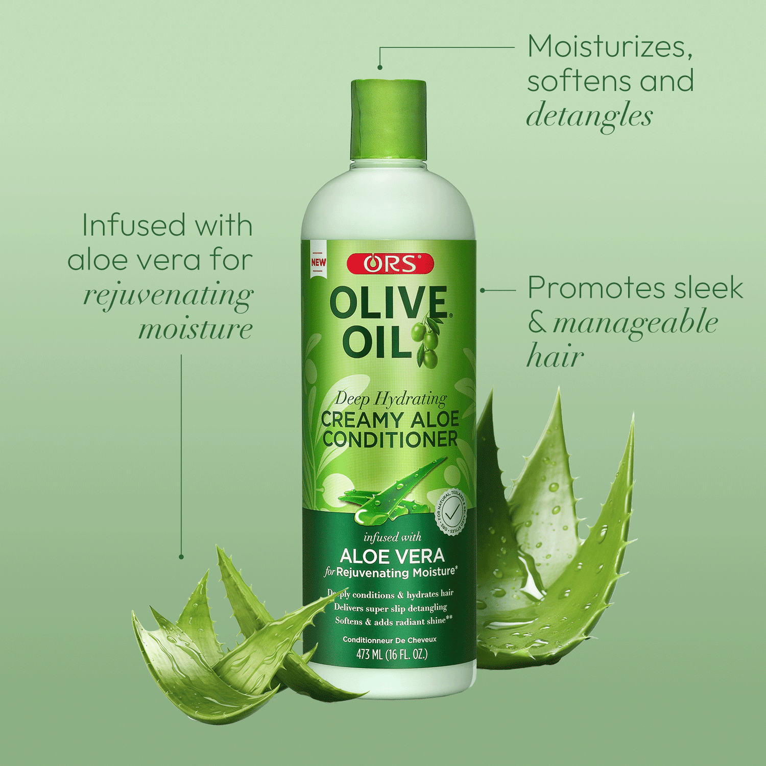 ORS Olive Oil Creamy Aloe Shampoo &amp; Conditioner (16.0 oz) Bundle