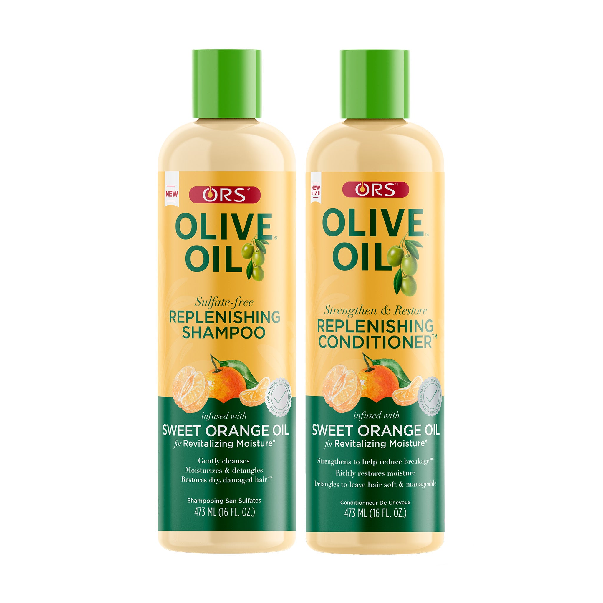 ORS Olive Oil Replenishing Shampoo &amp; Conditioner Bundle for Revitalizing Moisture