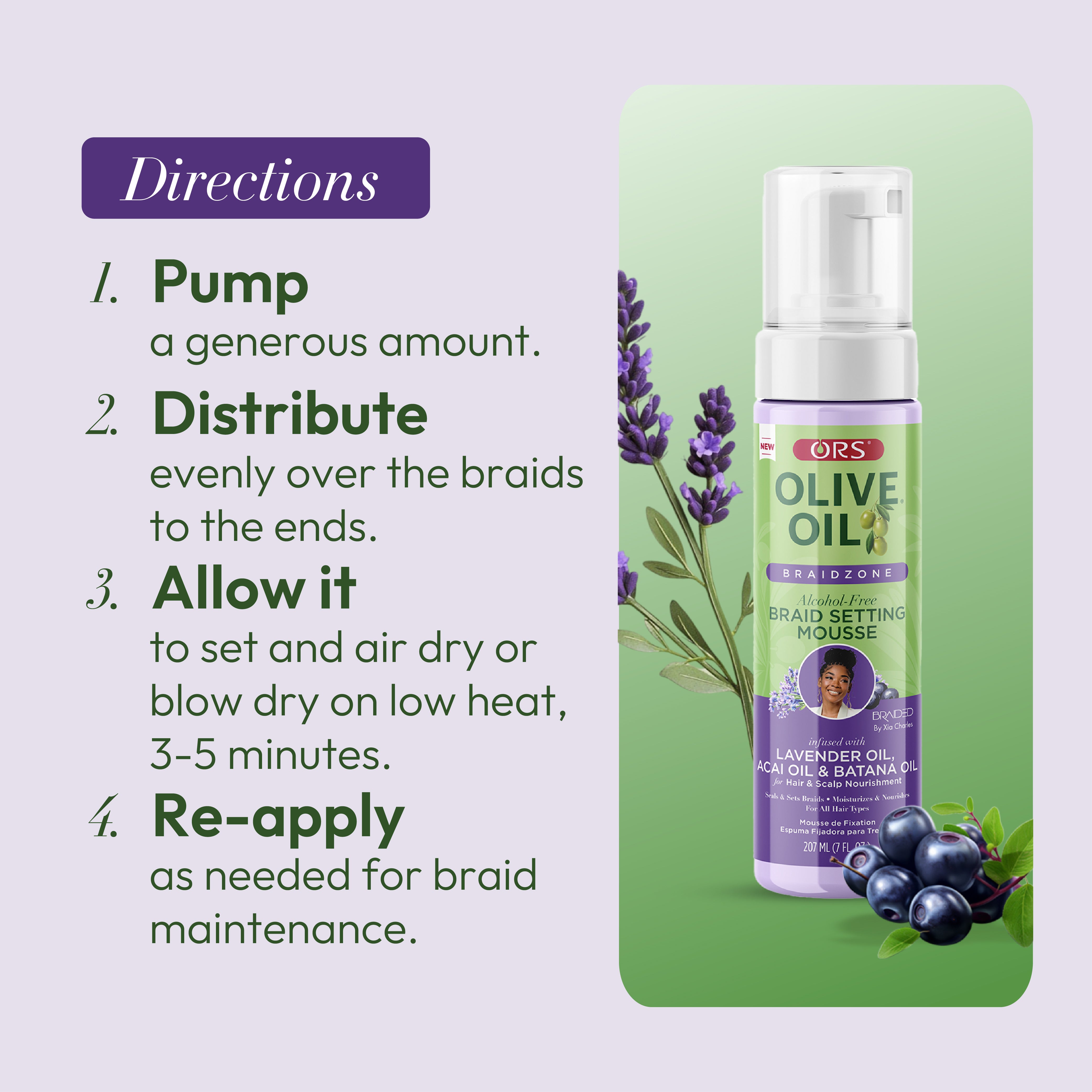 ORS Olive Oil Braidzone Braid Setting Mouss… | ORS Hair Care – ORS