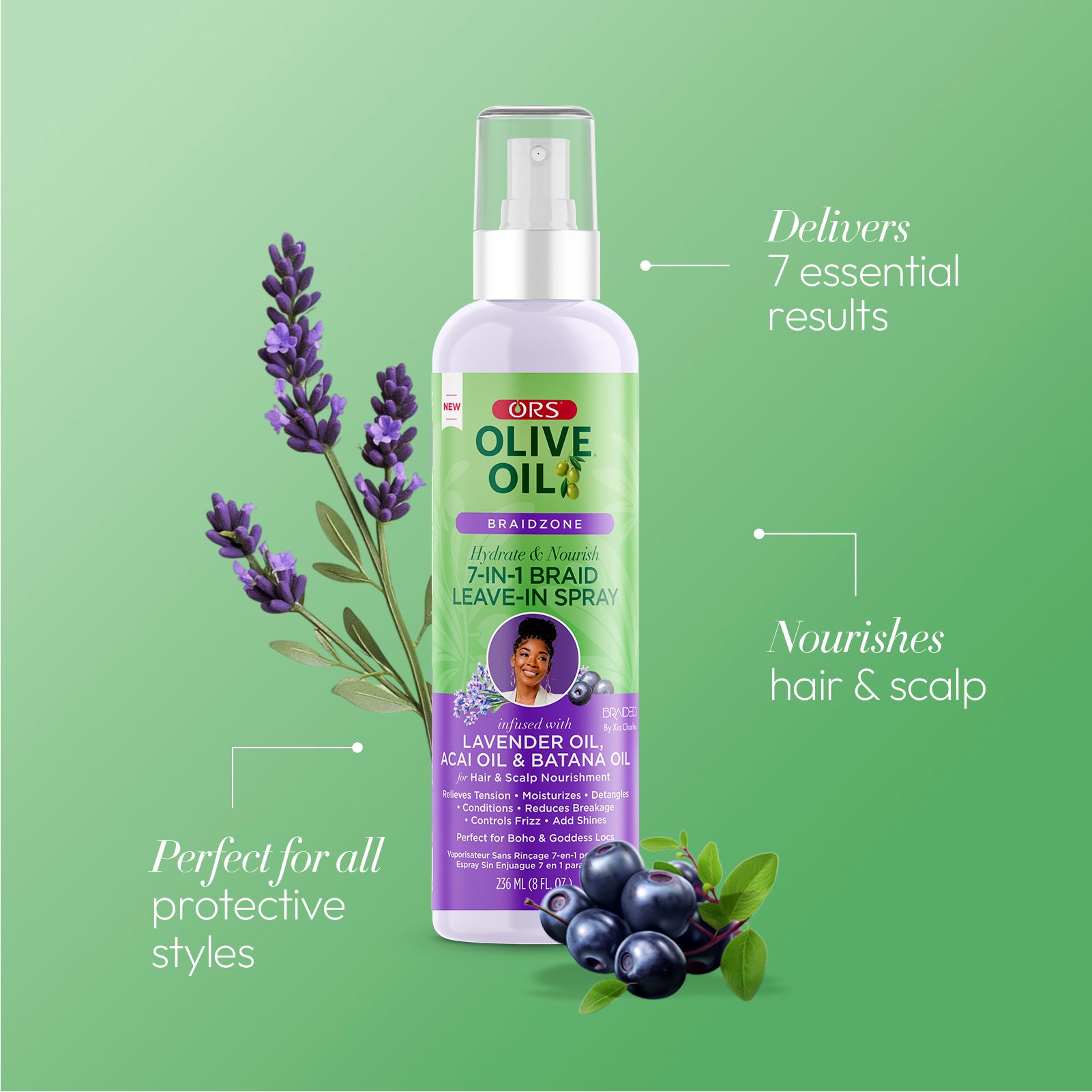 ORS Olive Oil Braidzone 7-In-1 Braid Leave In Spray (8.0 OZ) – ORS