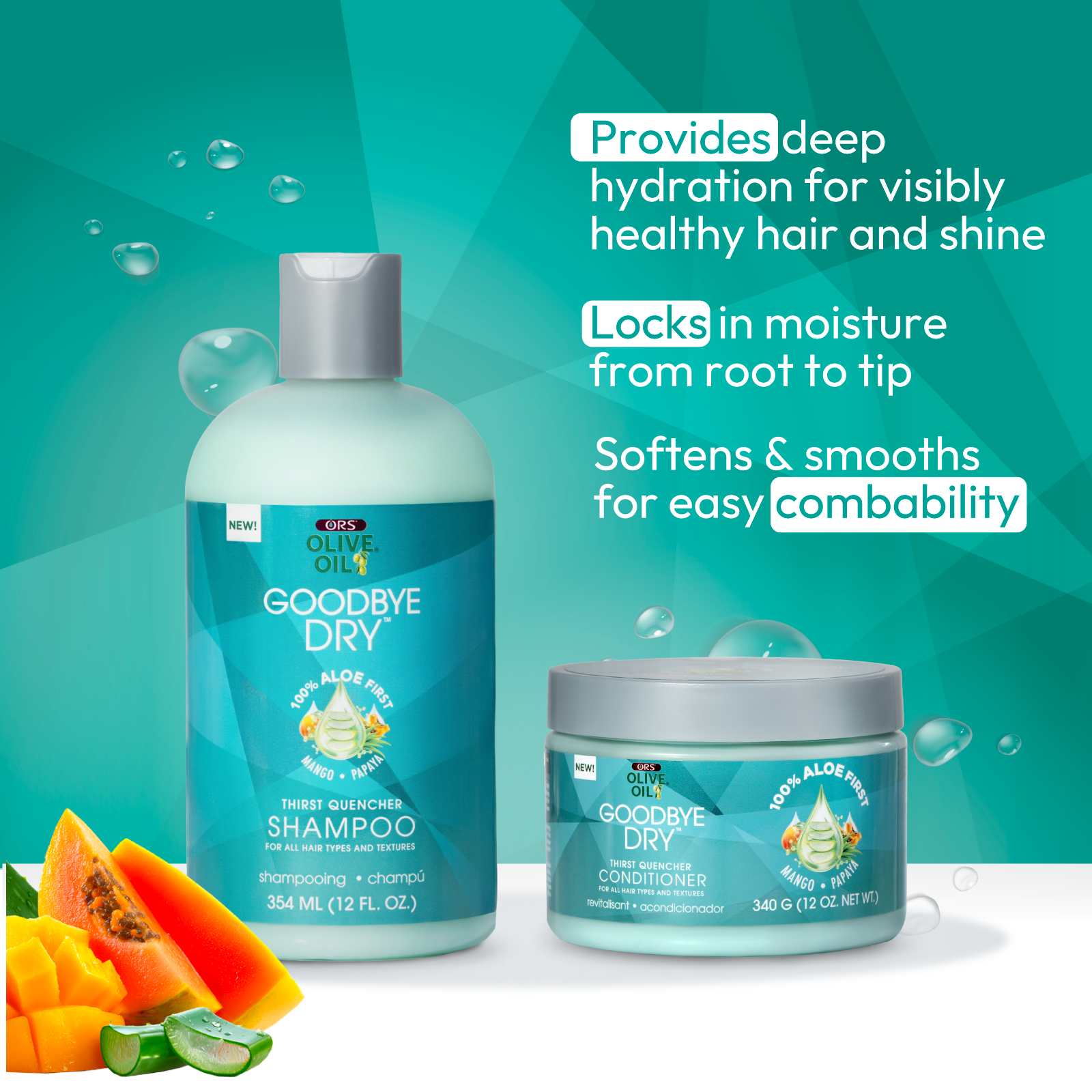 ORS Olive Oil Goodbye Dry Thirst Quencher Shampoo &amp; Conditioner Bundle