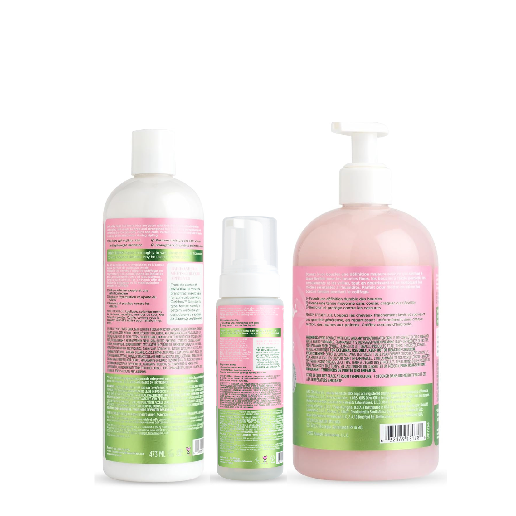 ORS Olive Oil Curlshow Curl Creator, Style Milk &amp; Mousse 3-Piece Set