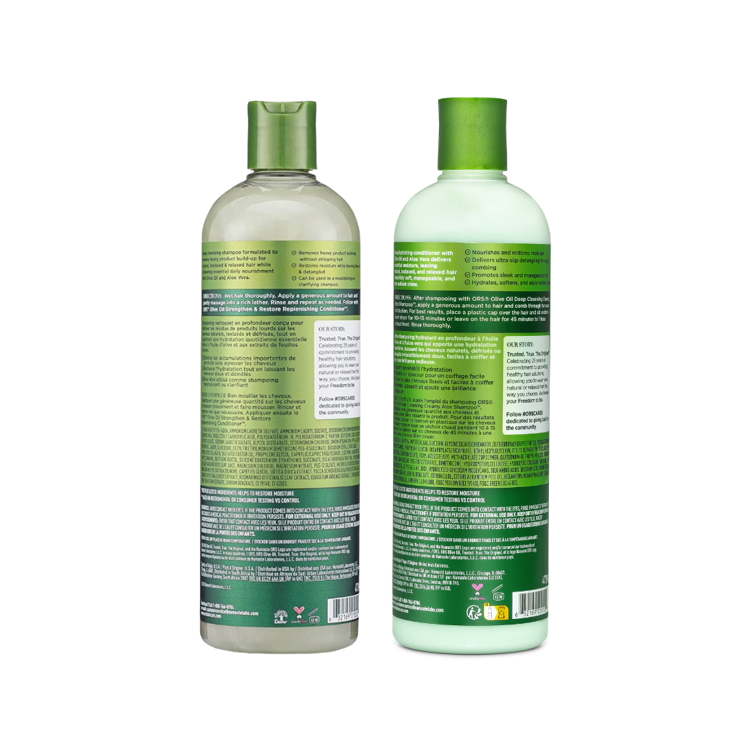 ORS Olive Oil Creamy Aloe Shampoo &amp; Conditioner (16.0 oz) Bundle