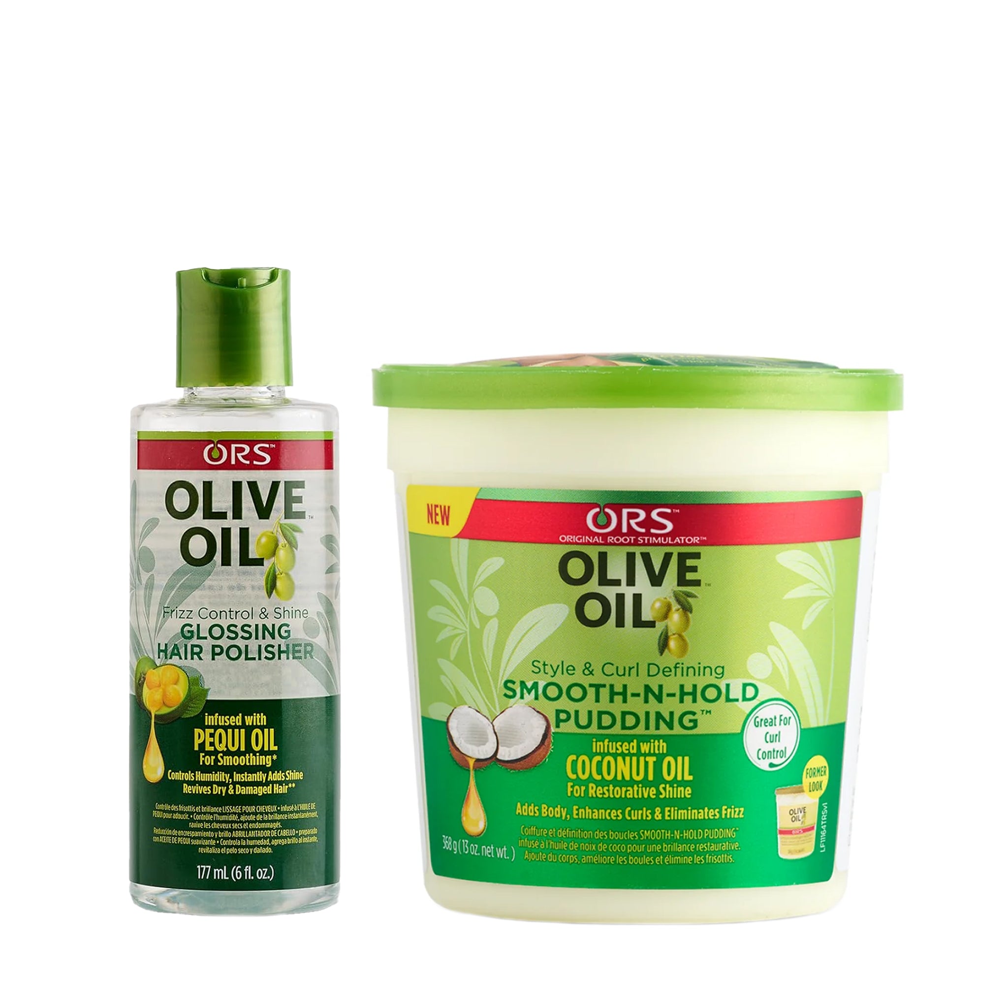 ORS Olive Oil Glossing Hair Polisher & Smooth-N-Hold Pudding 2